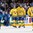 MOSCOW, RUSSIA - MAY 11: Sweden's Adam Larsson #5. John Norman #37 and Mattias Sjogren #15 celebrate after a first period goal against Kazakhstan while Artemi Lakiza #87 and Vadim Kransnoslobodtsev #62 look on during preliminary round action at the 2016 IIHF Ice Hockey World Championship. (Photo by Andre Ringuette/HHOF-IIHF Images)

